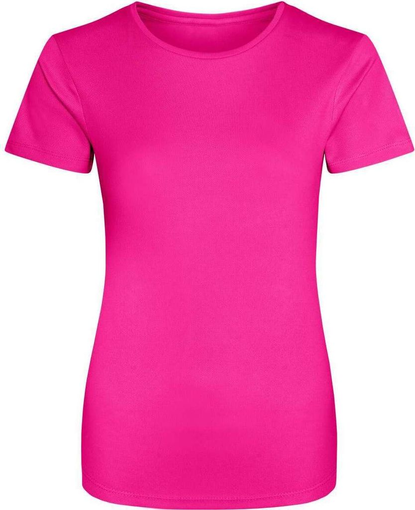 Just Cool JC005 | Girlie Cool Sport T-Shirt + WRAP - Farbe: Hyper Pink - Größe: M