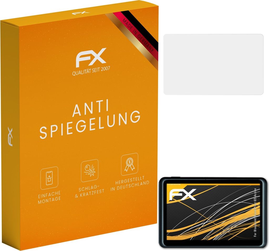 atFoliX FX-Antireflex 3x Schutzfolie kompatibel mit Blaupunkt TravelPilot 65 Active Displayfolie
