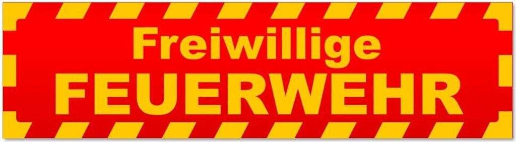 Kiwistar - Autoaufkleber - Rot - 60 x 16 cm - Freiwillige Feuerwehr gestreift - Hinweis Aufkleber Sticker für Auto, Kfz, Fahrrad, PKW, LKW
