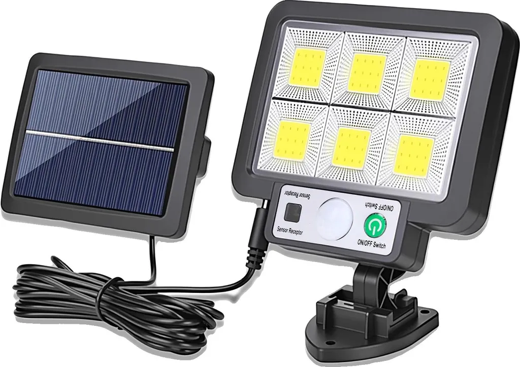 Lampada solare da esterno, sensore di movimento, impermeabile, con controller