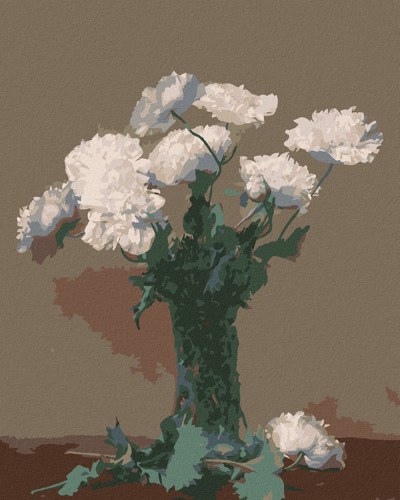 Zuty - Malen nach Zahlen - PFINGSTROSEN (HENRI FANTIN-LATOUR), 40x50 cm, ohne Keilrahmen