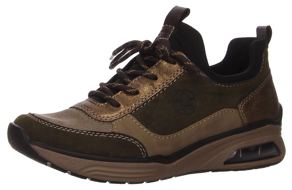 Rieker Sporthalbschuhe Formsohle modisch in grün, Gr. 41