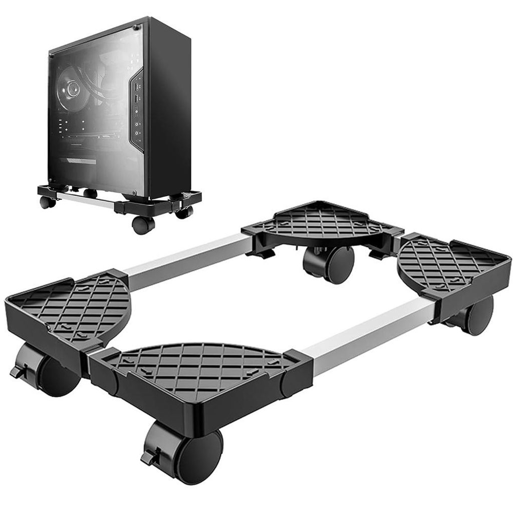 Laptop-Ständer & -halterungen, CPU-Ständer, Computer Rollwagen Einstellbare, Universal Ständer, 4Rollen, CPU Halterung, Belastbar 30kg, Laptop-S...