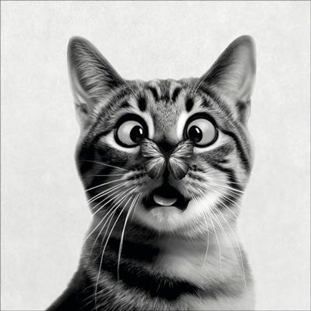 Glasbild Funny Cat I 30x30 cm