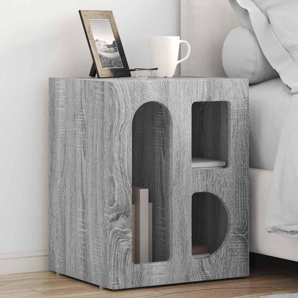 Maison Exclusive - Nachttisch 2 pcs Graues Sonoma 40 x 35 x 50 cm Holzwerkstoff