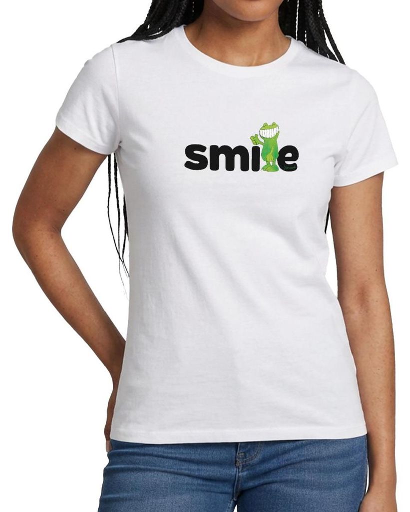 Spreadshirt Janosch Günter Kastenfrosch Smile Design Frauen T-Shirt, XXL, Weiß