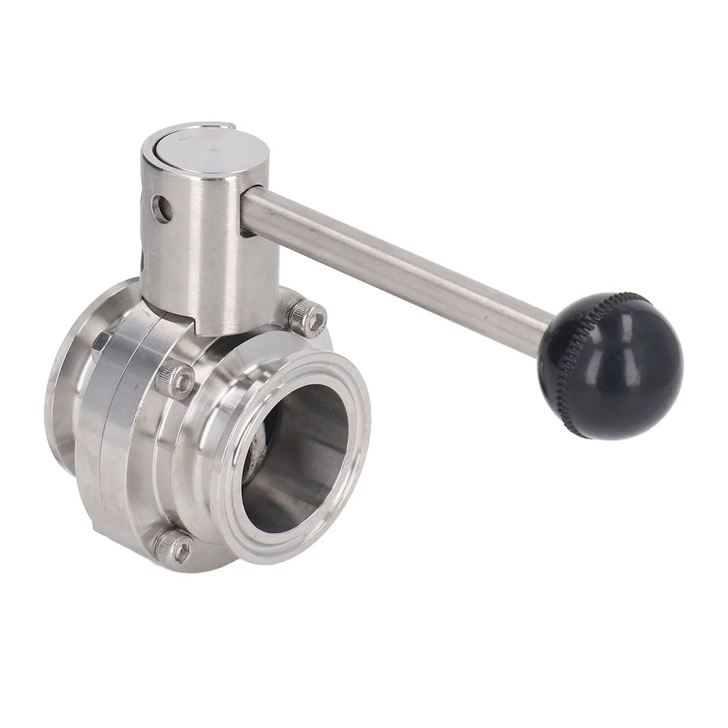Valvola a Farfalla Sanitaria Inox 304/316 con Guarnizione Silicone - 1