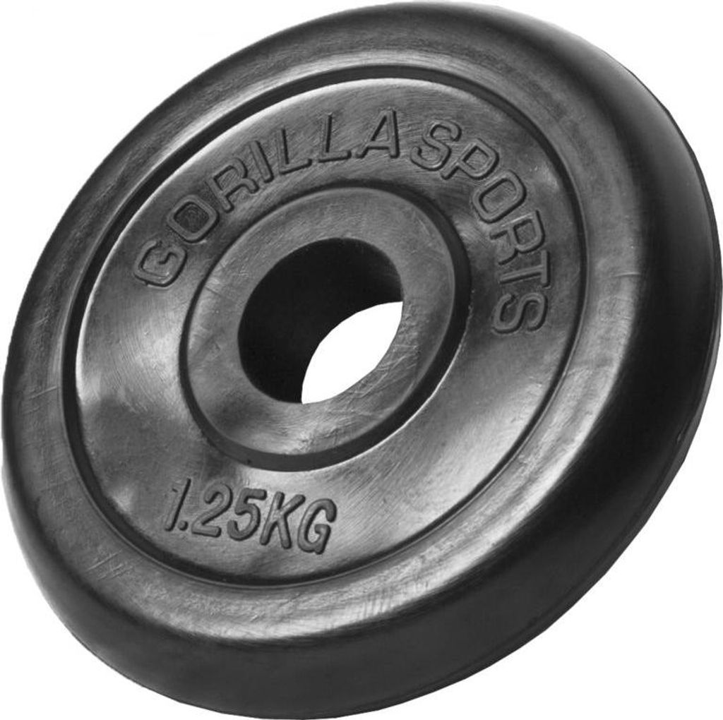 Gorilla Sports Činkový kotouč 1,25 kg, litinový, pogumovaný Obrázek produktu 