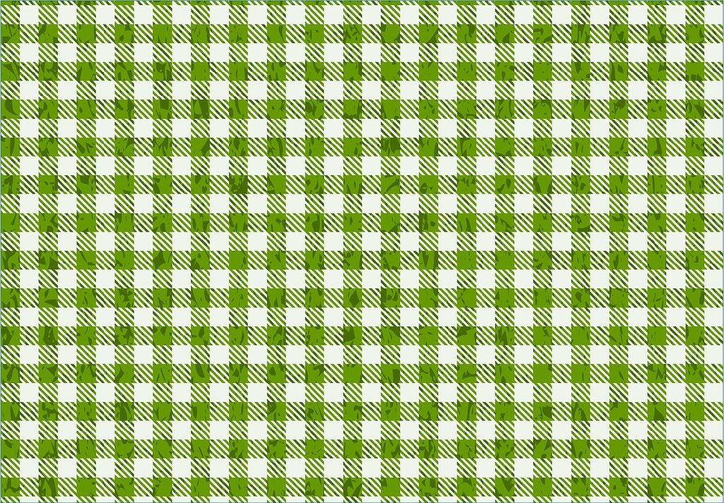 Wallario Fototapete Vliestapete, seidenmatte Oberfläche, einfache Verarbeitung, Größe 300 x 210 cm, Motiv Muster einer Tischdecke in grün und w...