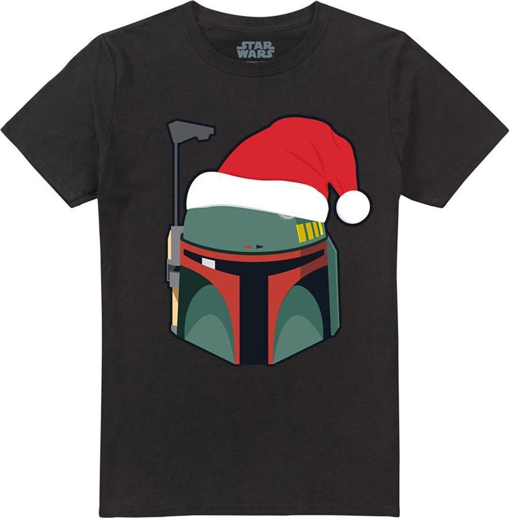 Star Wars - T-Shirt für Herren/Damen Uni, weihnachtliches Design TV26419 (L) (Schwarz)