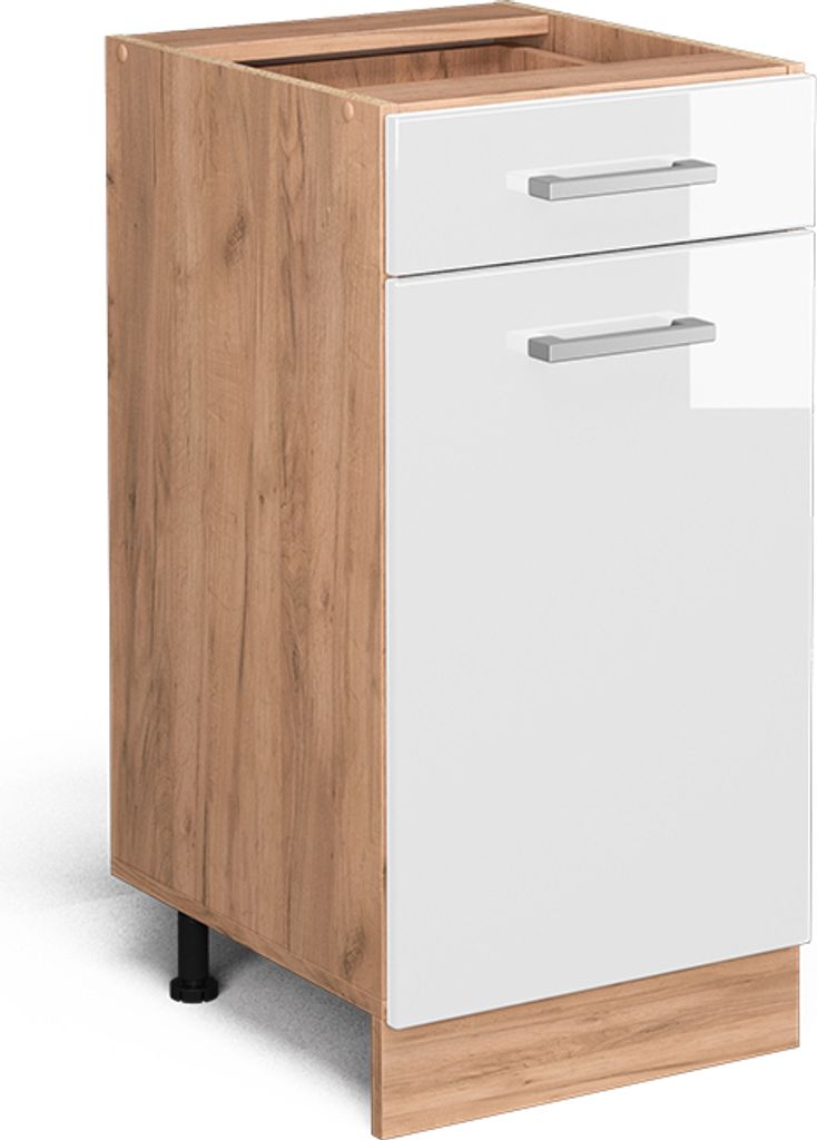 Meuble cuisine Vicco R-Line Blanc Haute brillance 40cm sans Image du produit 