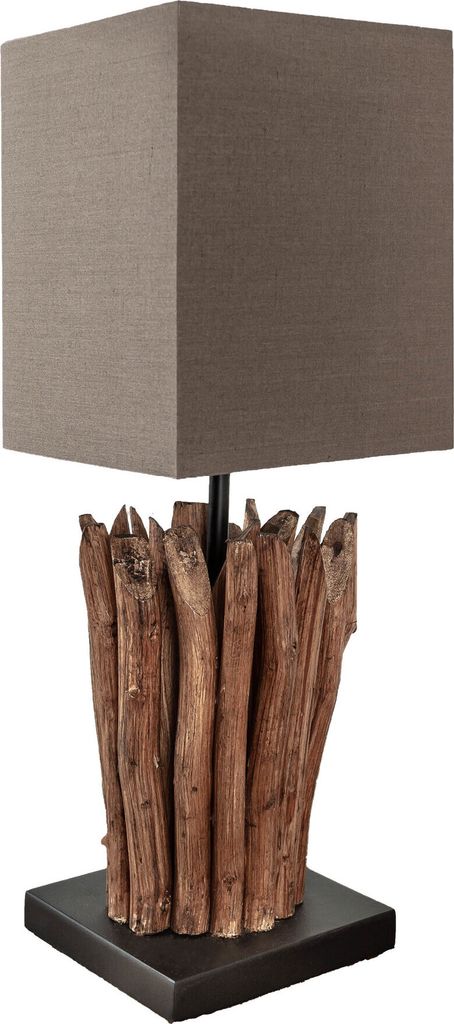 Handgearbeitete Treibholz Tischleuchte EUPHORIA 45cm braun Produktbild 