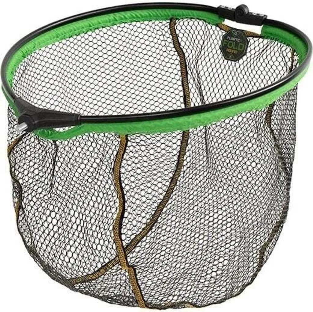 Épuisette flottante ronde Delphin Reaxe pliable 80x70cm maille caoutchoutée