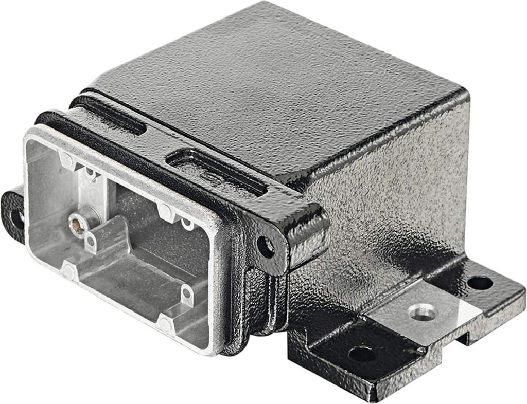 HARTING Han 6HPR Sockelgehäuse horizontrale Ausführung, 1xM25 gerader Kabelabgang, Schraubverriegelung - 1 Stück