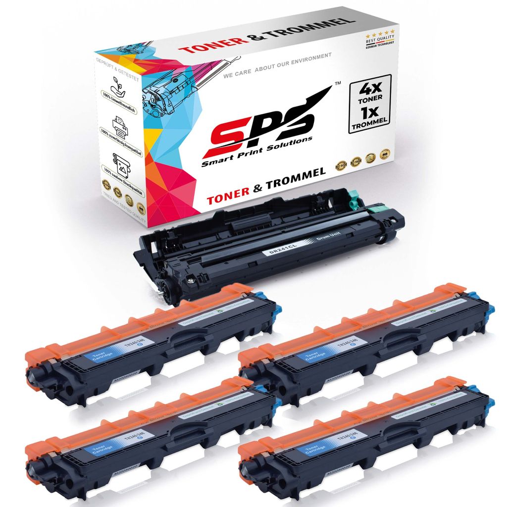 4x TN245 TN246 Toner Cyan + 1x DR241 Trommel kompatibel für Brother MFC-9142CDN Brother DR241 Brother TN245 TN246 MFC-9130 MFC-9130CW MFC-9131 MFC...
