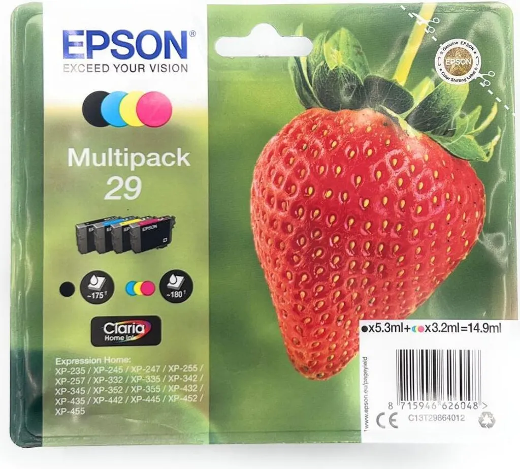 Évitez les Erreurs d'Impression avec le Multipack Epson 29 T2986 Certifié