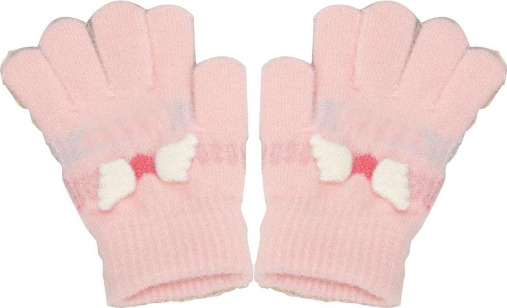 Süße Kätzchen warme Winterhandschuhe für Kinder, gestrickte Fäustlinge