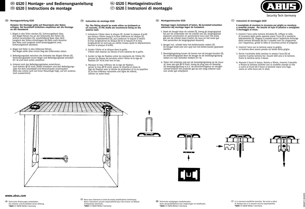 Sécuriser Grille de Soupirail avec ABUS GS20 - Kit de Protection Maison - 4