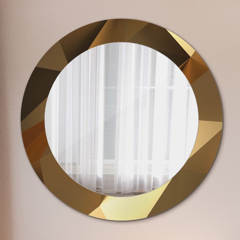Spiegel - Mirror zum Wandspiegel Schlafzimmer – Schminkspiegel- Aquarell Blumen- Ø60cm
