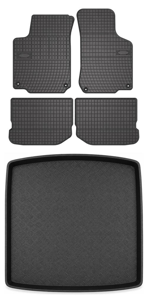 Tapis en caoutchouc + bac de coffre pour Volkswagen Golf IV Image du produit 