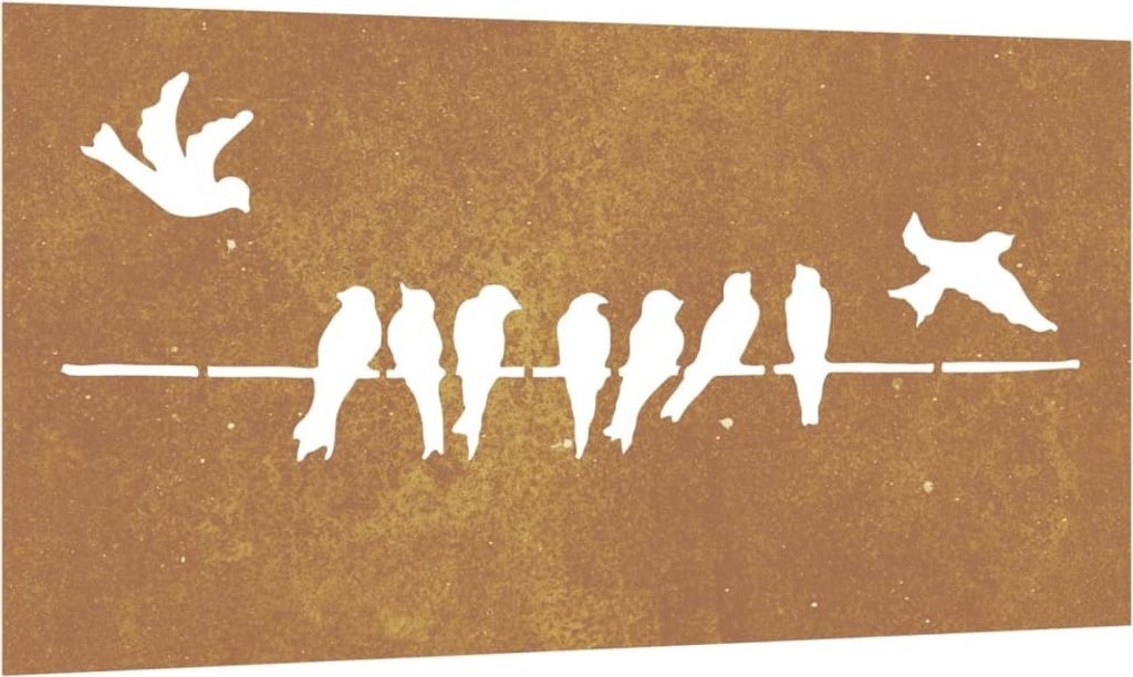 vidaXL Décoration murale de jardin 105x55 cm acier corten Image du produit 