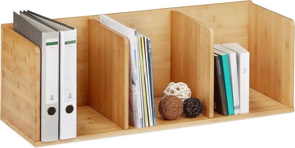 Eckregal Bambus 3 Regale Freistehendes Bücherregal im rustikalen Landhausstil aus Holz