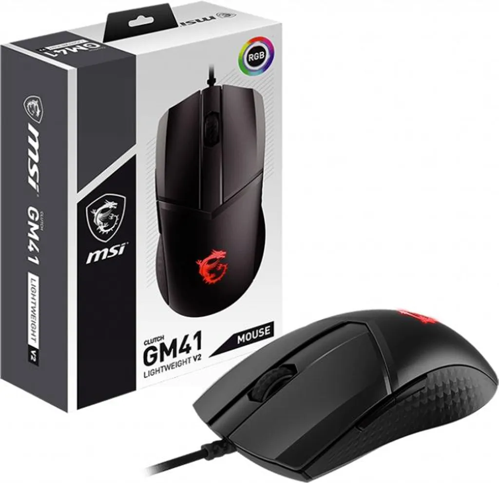Souris MSI Clutch GM41 Anti-fatigue Ultra-légère Gaming Filaire