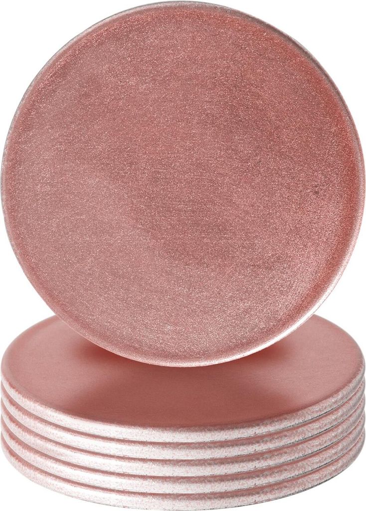 Argon Ta Metallic-Untersetzer - Luxe Weihnachten Geschirr Getränke Matten - Rose Gold - Packung mit 6