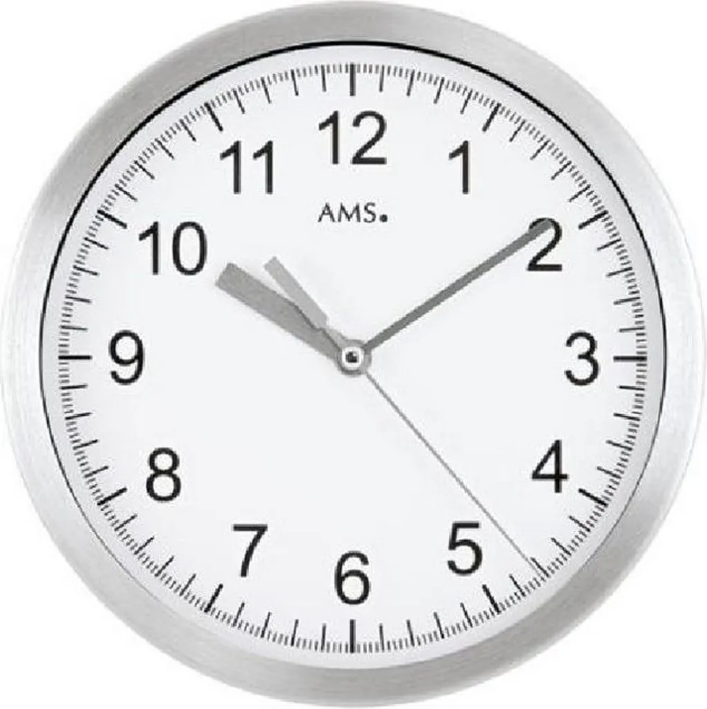 AMS 5910 Horloge Murale Radio D20x4cm - Heure exacte automatique