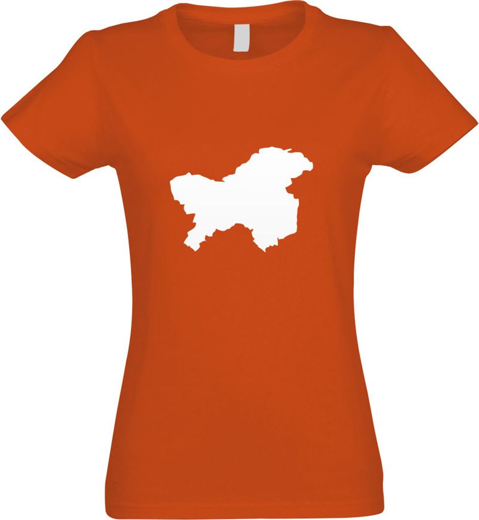 Kiwistar - T-Shirt tailliert - Damen - orange - Kaschmir - Himalaya - mit Motiv Bedruckt - Funshirt Design - Sport - Freizeit - Damen - L