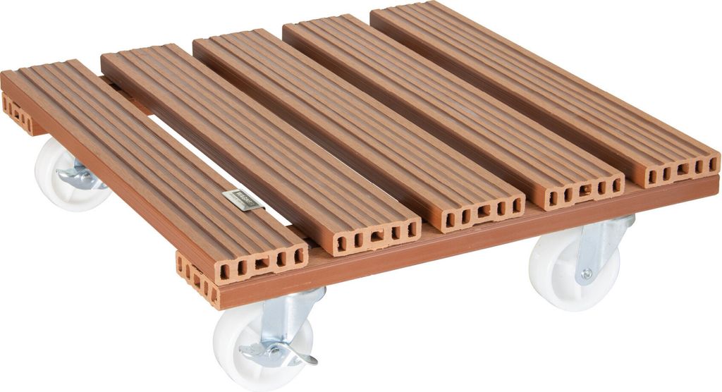 WAGNER Pflanzenroller WPC 38,5 x 38,5 x 11 cm, für außen & Produktbild 