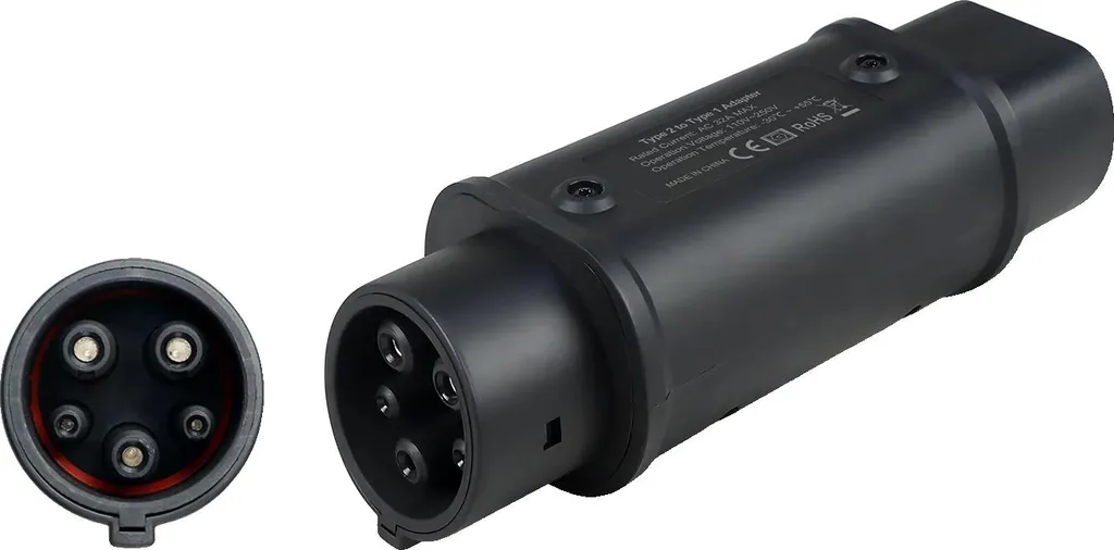 Adaptateur EV Type 2 vers Type 1 - Câble de Charge 32A Monophasé IP55