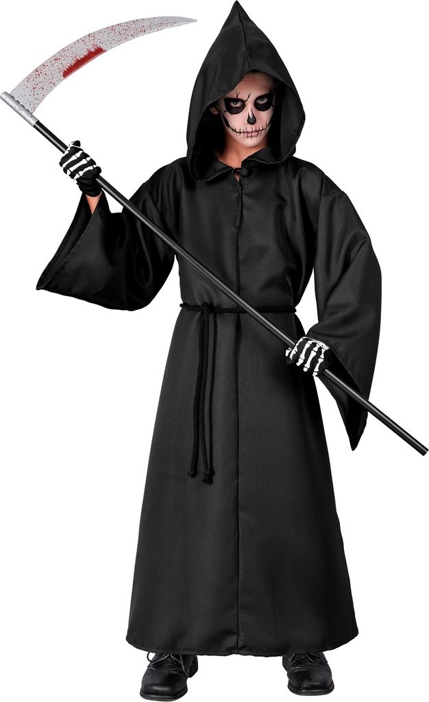 Kinder Kostüm Sensenmann - Gr. 116-164cm Halloween S - 128 Produktbild 