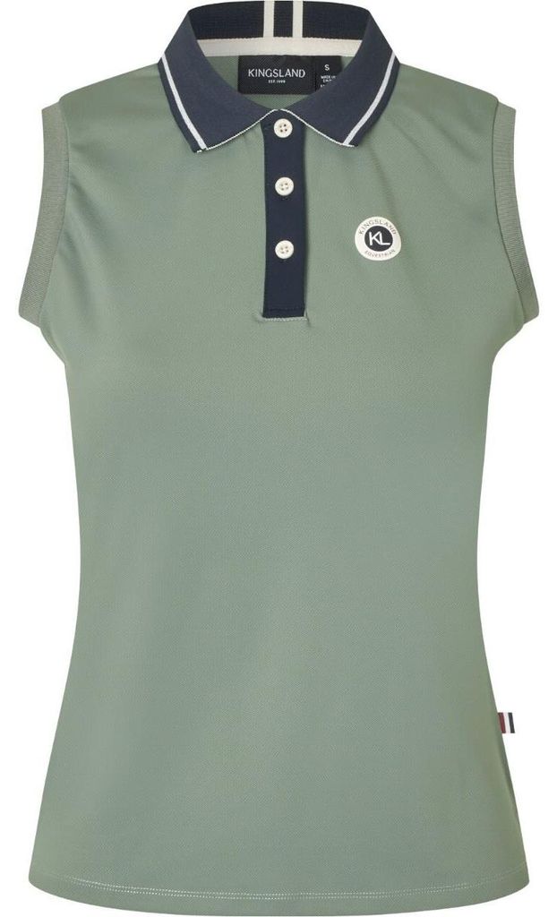 Kingsland Top Damen KLLaura FS 2026 Sleeveless Poloshirt Green Agave M