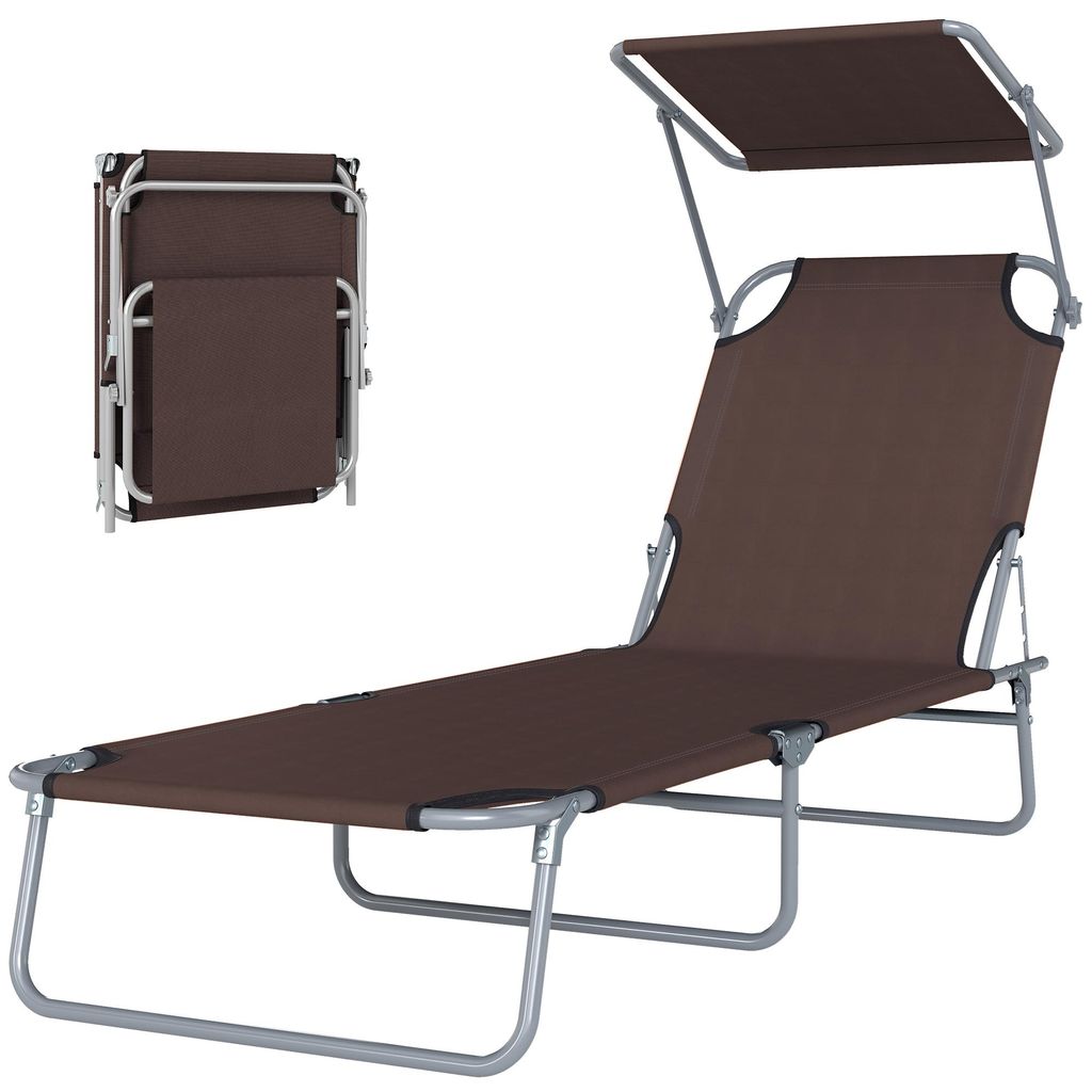 Outsunny Sonnenliege Gartenliege Relaxliege Dreibeinliege Produktbild 