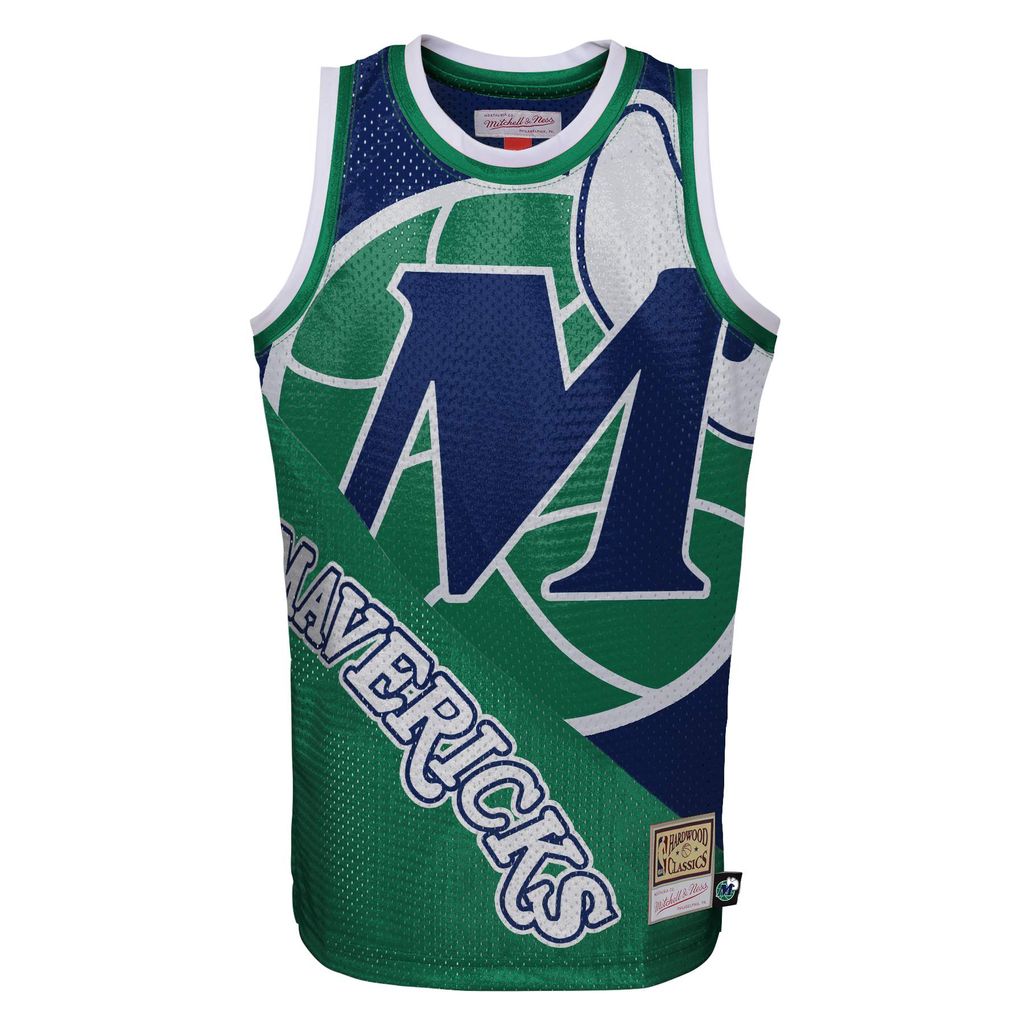 Dallas Mavericks NBA Mitchell & Ness Big Face Fashion 5.0 Tank Top-M