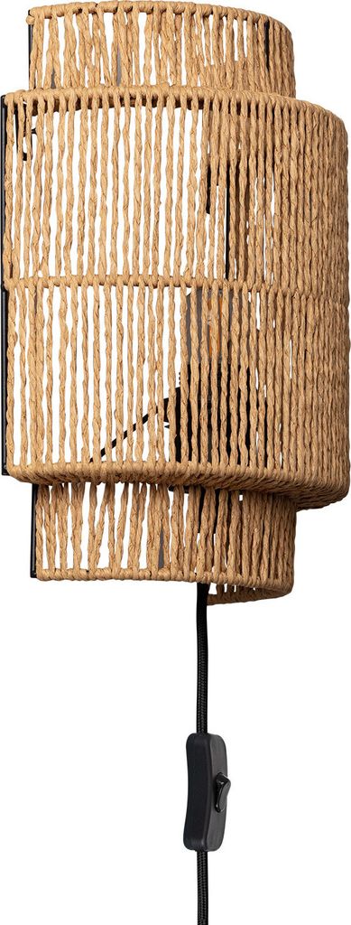 Wandleuchte aus Rattan Kirito Natürlich Produktbild 