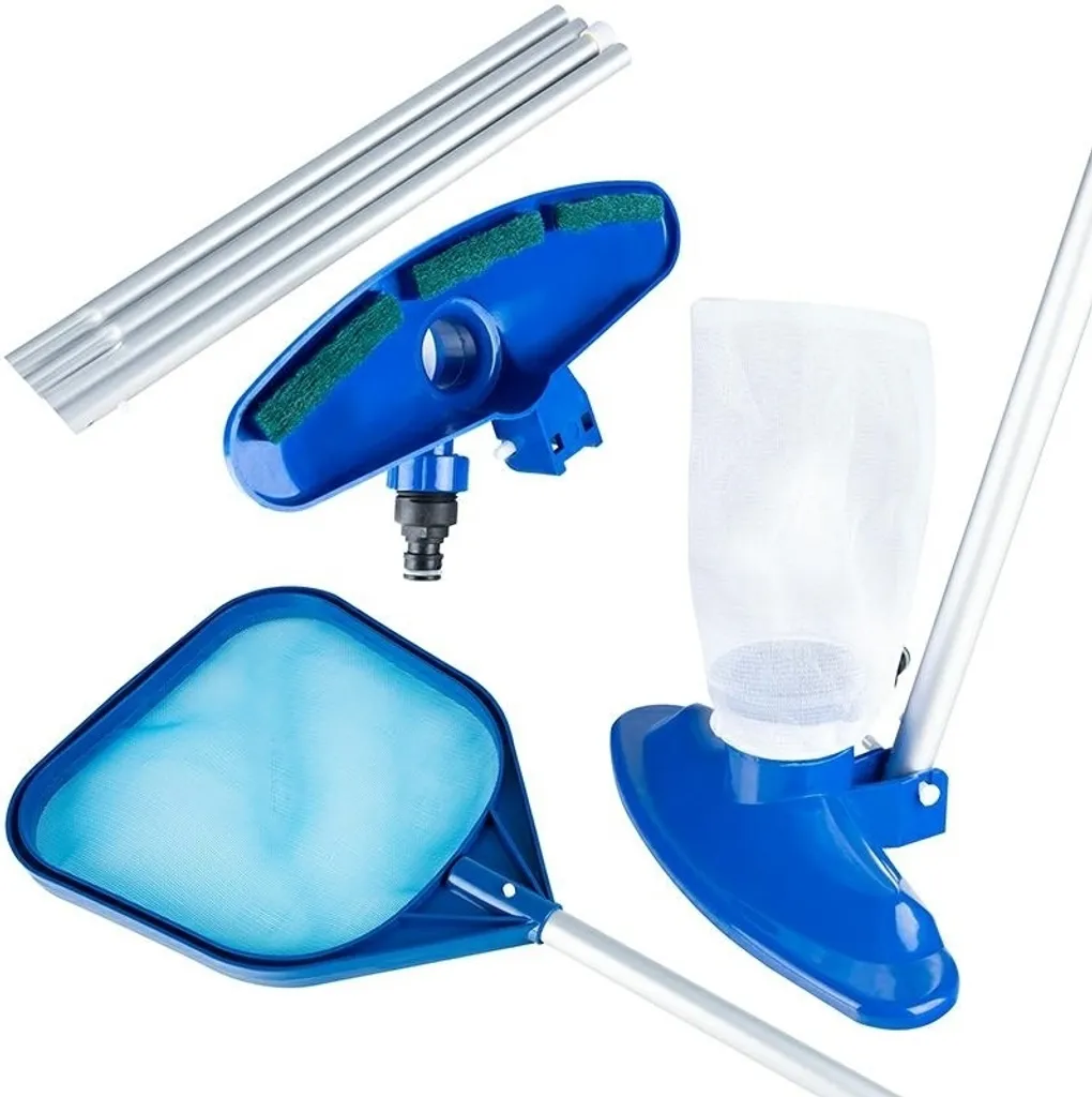 Kit Manutenzione Piscina: Aspiratore Fondo e Set Pulizia Premium
