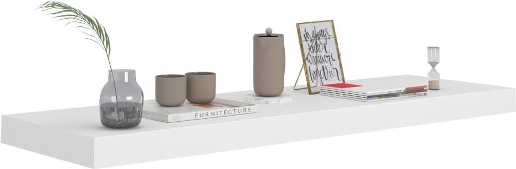 Cloris DesignMöbel Wandregale - Weiß Schweberegale 4er-set Weiß 80x23,5x3,8cm MDF Schlichtes9547814
