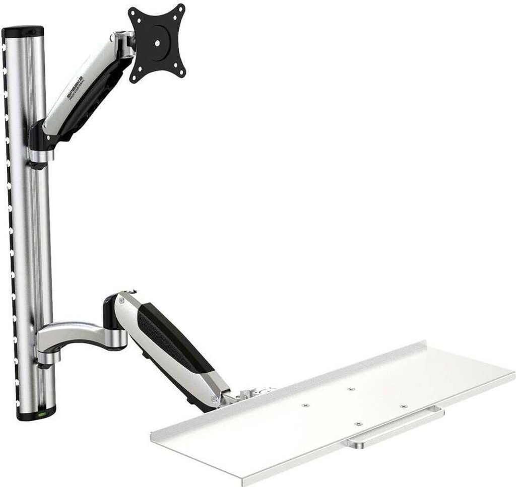 SpeaKa Professional Monitor-Wandhalterung SP-MM-730 1 Display(s) 43,2 cm (17) - 68,6 cm (27) Schwarz/Silber Höhenvers