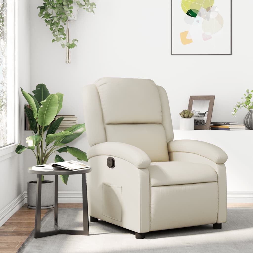 Maison Exclusive - Relaxsessel Creme Kunstleder