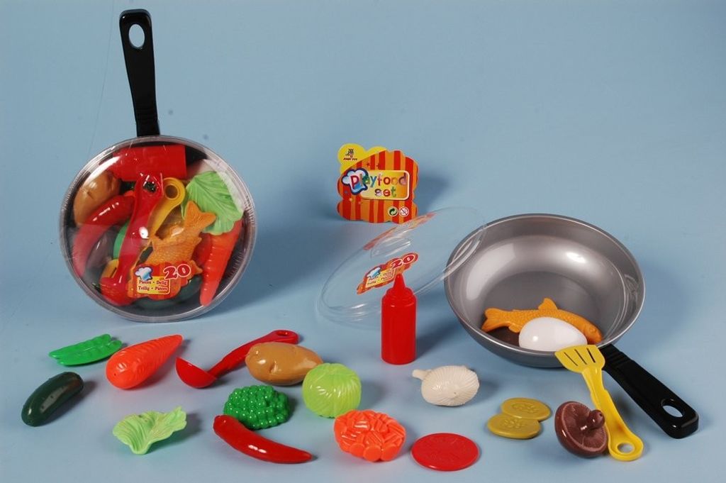 Johntoy 27313 - Pfanne mit Spielzeugessen Produktbild 
