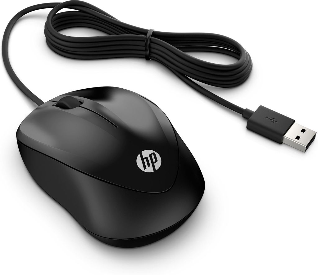HP Mysz przewodowa 1000, Oburęczny, USB Typu-A, 1200 DPI, Zdjęcie produktu 