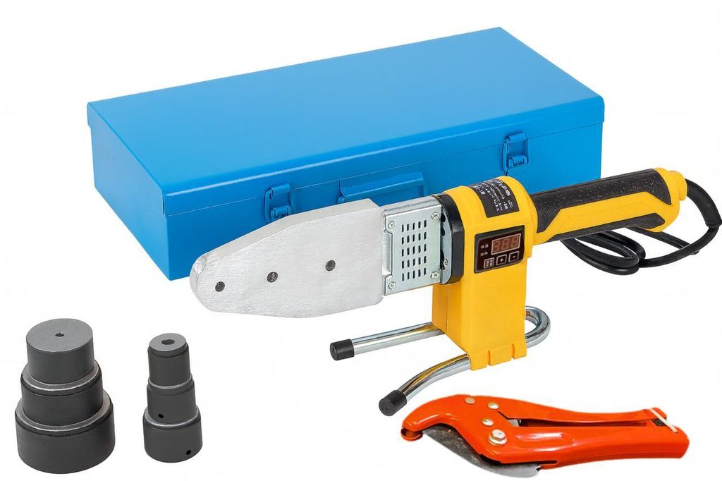 Elektroschweißgerät 1000W, Heizaufsätze 20–63 mm, Ständer, Werkzeug, Metallkoffer, 1000W Leistung, 220V Betrieb, Digitalanzeige, 20–63 mm,M...