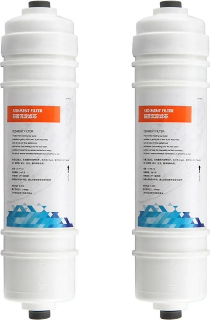 Set 2 Filtri Acqua 10 Pollici Sedimenti in Polipropilene 5 Micron