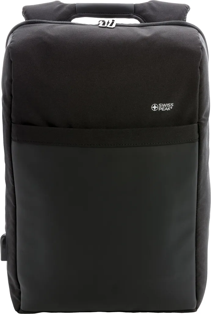 Sac à dos ordinateur Swiss Peak Noir avec protection RFID série XD1180