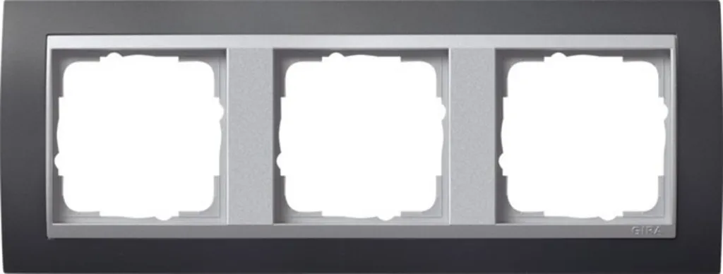 GIRA Event Aluminium Anthrazit 021381 - Cadre de finition triple 3 postes