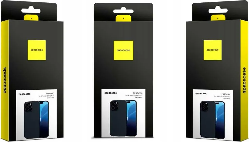 Coque iPhone 16 Pro Max Noir SPACECASE Pure Mag Silicone Anti-Choc - 9
