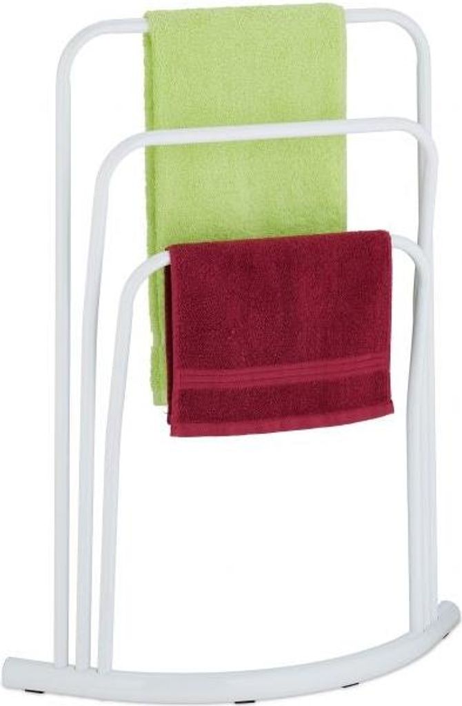 Stehender Handtuchhalter in Weiß