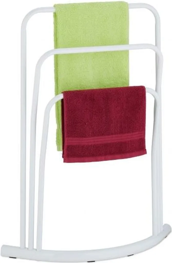 Porta asciugamani da terra bianco moderno - Piantana bagno minimal